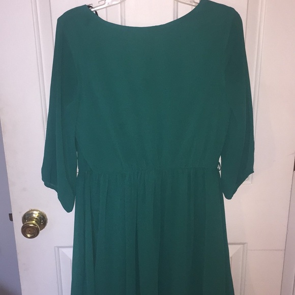 Teal/ish green long sleeve scoop neck dress - Picture 5 of 5